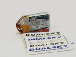 Аккумуляторная батарея Dualsky EX 800mAh 2S1P 7.4V, 5C charge (XP08002EX)