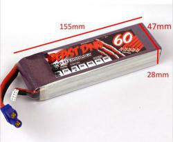    LiPo 6000mAh 3S 30C MAX 60C 11.1V